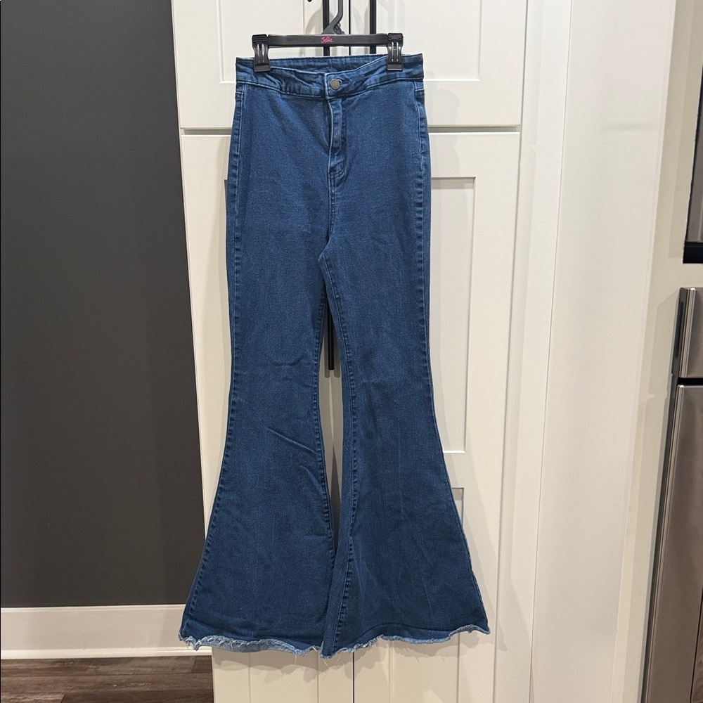 SHEIN Dark Blue Flare Jeans
